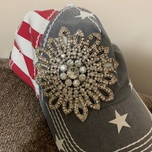 American flag bling hat